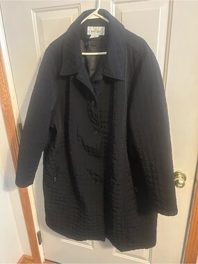 Willow Lane Classic Black Quilted Coat by Sag Harbor